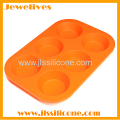 6 cavities Silicone flexible cake mold
