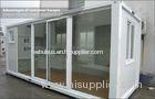 Galvanized Steel Frame 20ft Standard Glass Container House For Shop