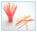 disposable colorful spoon straw matching shave ice cups