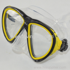 ODM protection safety freediving mask/tempered glass diving mask