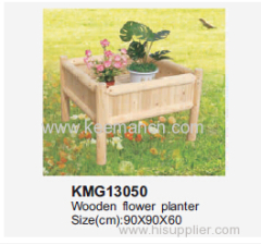 Wooden square flower planter