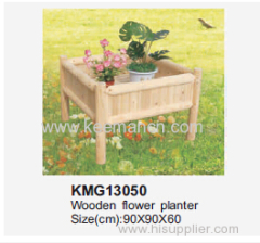 Wooden oval flower planter