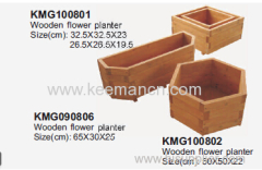 Wooden oval flower planter