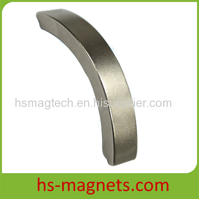 Zinc Plated Curved Neodymium Magnet