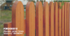 Wooden garden picket fence