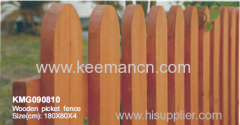 Wooden garden picket fence