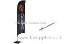 Custom Printed Advertising Bowhead Flags with Aluminium / Fiberglass Pole , 75 x 300cm