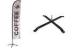 Custom Coffee Flying Signs Banners , fire proof Advertising Feather Flag