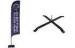 380cm Electrlc Glow Run Teardrop Advertising flags with Aluminum / fiberglass pole