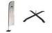 Durable 450cm Subaru business advertising flags with Flat Cross Base , 85x345cm