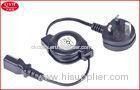 Black 3 pin Kettle Plug Female Retractable Charging Cable 110cm