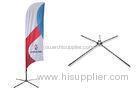 Swisscom Feather Advertising Flags with Aluminium / Fiberglass Pole , 55x200cm