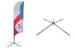 Swisscom Feather Advertising Flags with Aluminium / Fiberglass Pole , 55x200cm
