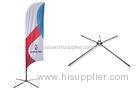 Durable Fabric Printed Bowhead Flags , Indoor Eye Catching Sign With Enhanced Pole