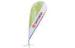 Double Side Printing Gardena Teardrop Advertising Flags with Custom Logo