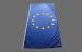 Screen Printed Blue Straight EU Outdoor Flags With Strong Ribbon / Hook