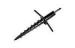 58CM Black Powder Coated Metal Ground Screw for Flag Pole Base