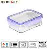 Environmentally Friendly Pyrex Glass Food Containers With Blue Silicone Ring