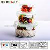 850ml Eco Friendly Round Pyrex Glass Containers For Storage Food