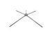 Sliver Chrome Coated Indoor Flag Pole Base , Solid 4 Leg Cross Base For Outdoor Flag Pole