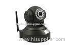 Black High Resolution Wireless Onvif IP Camera Support Mini SD Card , P2P IP Camera