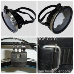 Single lens diving equipment for under/diving goggles