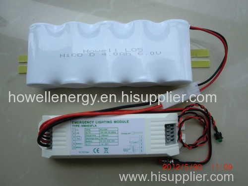 6V 4AH Nicd battery pack with led emergency inverter for 40W fluorescent lamp