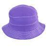 Stylish Plain Cotton Bucket Hat Contrasting Stitches Lady Cap
