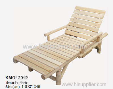 Wooden comfortable beach chair