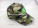 6 Panel Camo Cotton Baseball Cap Camouflage Hat with Embroidery Logo