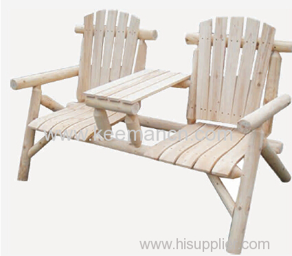 Wooden comfortable double chair