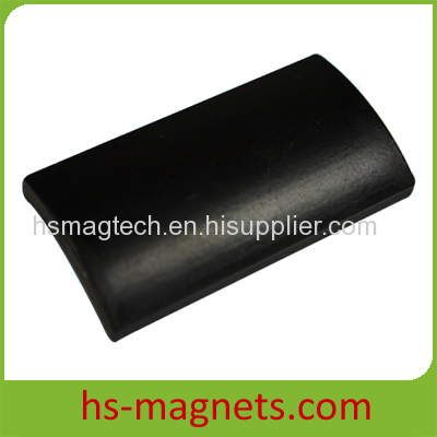 Sintered Motor Permanent Arc Magnets Black Epoxy