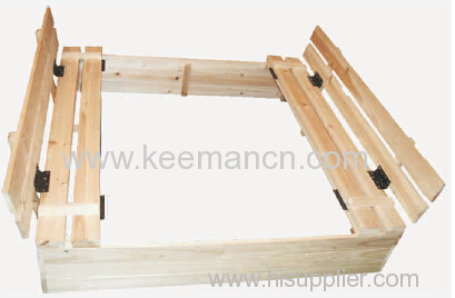 Wooden square convenient sand pit