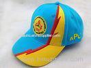 Promotional Girls Blue Yellow Red Cotton Baseball Cap Hat with Embroidery Logo