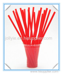 Jumbo straw red color paper wrapped