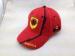 Plain Embroidered Red Cotton Baseball Cap with Antique Buckle for Promotion