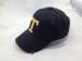 100% Cotton XL Velcro Peak Cap Black Applique Washing Baseball Hat For Teenager