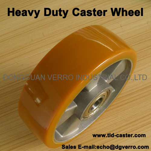 Aluminum core heavy duty caster wheels