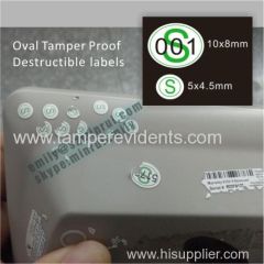 Destructive Security Tamper Evident Labels