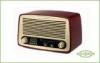 Classic Style Radio with Alarm , Handmade Wood Cabinet , LCD Display with backlight