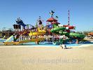 Pirate Style Water Playground Equipment Fiberglass Kid Water Slides