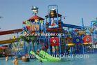 Pirate Style Water Playground Equipments With fiberglass water slide and water toys