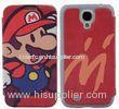 Frosted Shell Samsung Leather Phone Cases With Magnet Button , Mario phone Cover