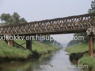 Compact 100 Prefabricated Steel Bailey Bridge for Temporary Use