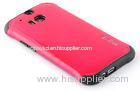 Scratch Proof Pink Armor Cell Phone Cases For HTC One 2 M8 CE RoHS FCC