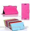PU Leather Wallet Huawei Ascend P6 Phone Case with Card Holder , Flip Phone Cover