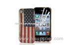 Vintage Unite States National Flag Soft TPU Cell Phone Case For Apple IPhone 4 / 4S