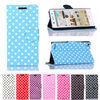 Washable Polka Dot Huawei Mobile Phone Cases With Stand , Cell Phone Cover Wallet