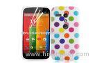 Colorful Polka Dots Soft TPU Gel Motorola Moto G Case with Free Screen Protector
