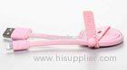 Pink Lightning IPhone USB Charger Cable / Apple Charger Cable For IPhone 4 / 5